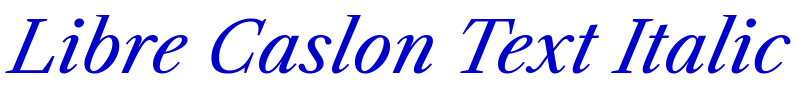 Libre Caslon Text Italic フォント